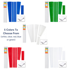 disguise the surprise gift box dividers available in 5 colors, diy college care box using the disguise the surprise gift box dividers, make a personal and thoughtful college care box for your student with these gift box dividers in a white shirt gift box
