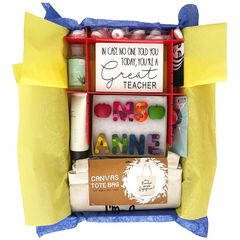 back to school teacher gift, gift wrapping, teacher gift ideas, gift box, diy gift box