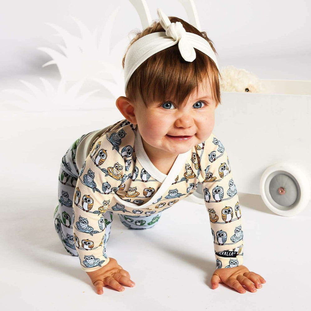 Villervalla organic cotton pyjamas ~ squirrel print on white