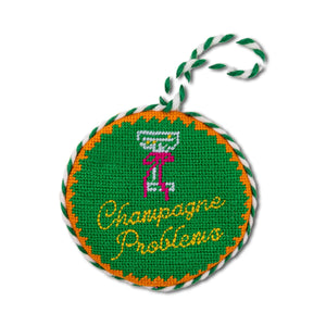 Champagne Problems Needlepoint Ornament - MAC Collection