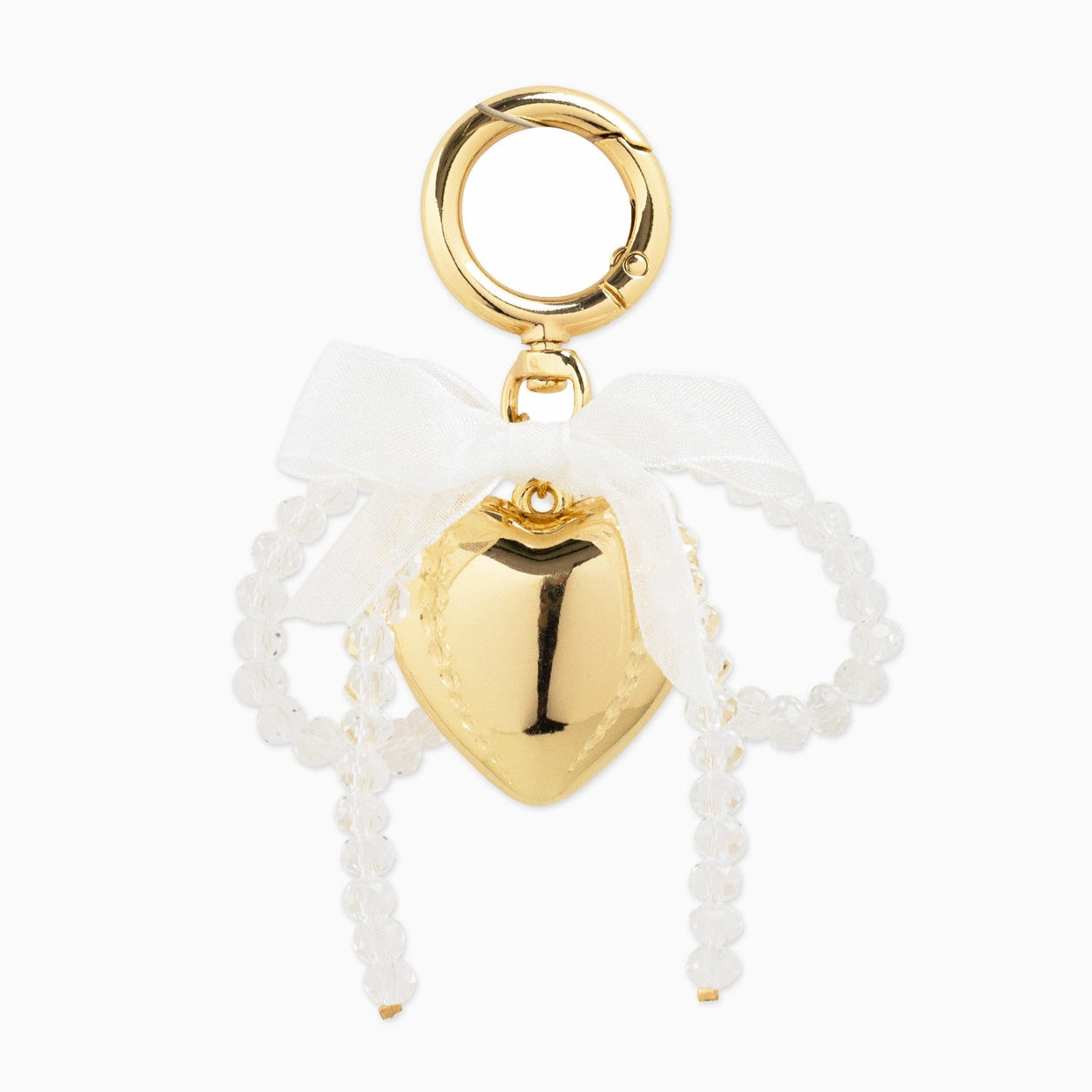 Heart Bow Croquette Bag Charm