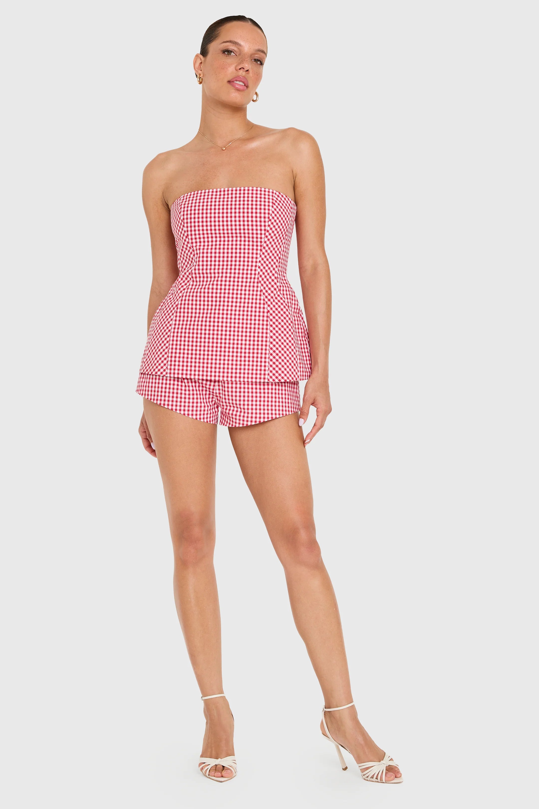 Amanda Uprichard Cara Shorts - Red White