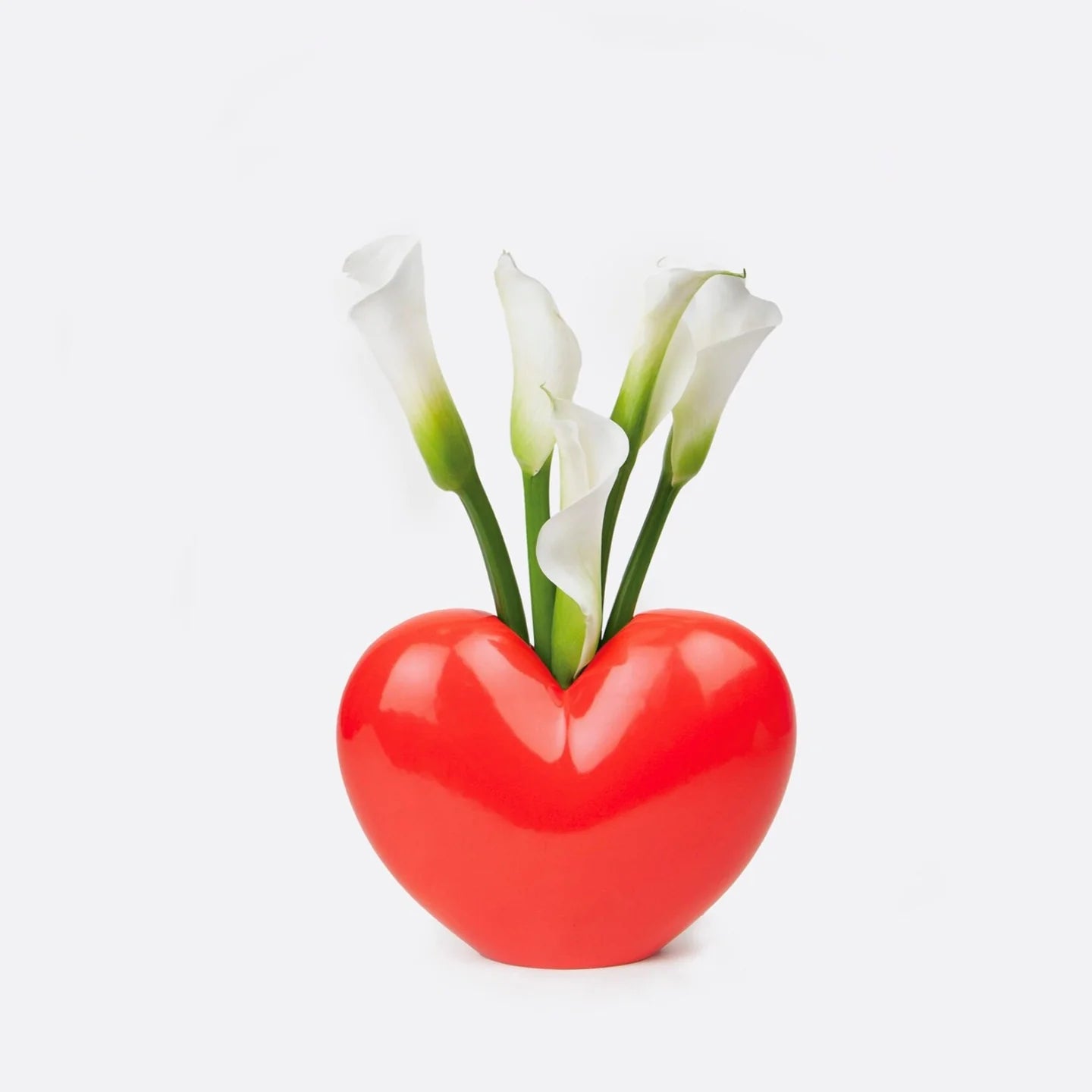 Heart Ceramic Vase - Red