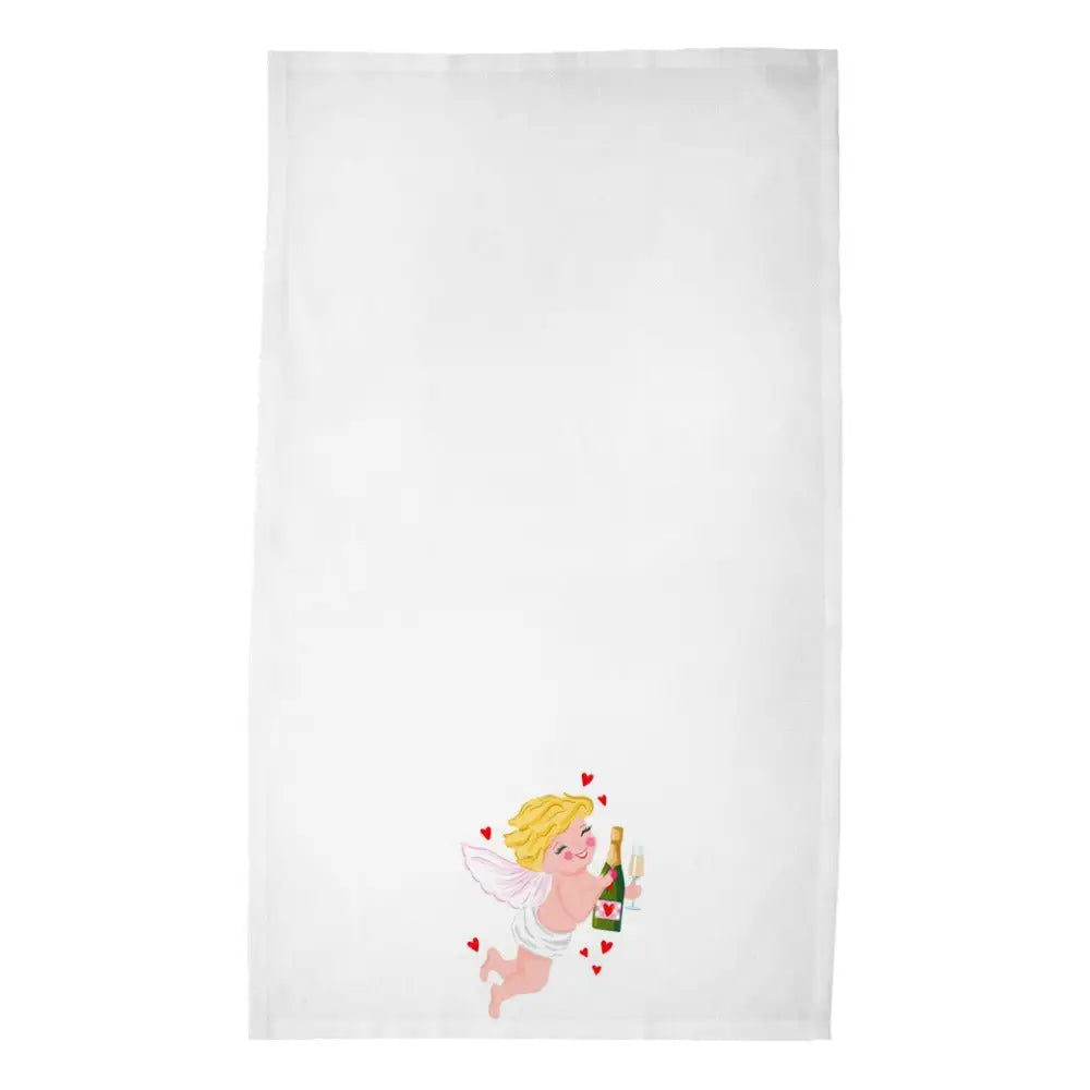 Cupid And Cocktails Tea Towel
