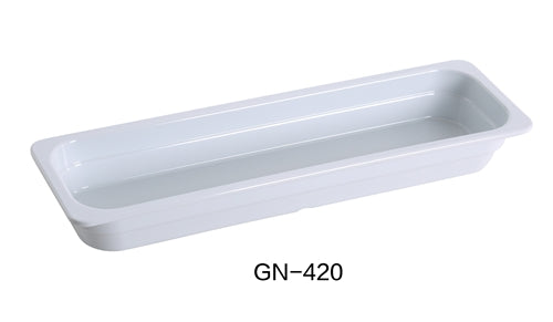 Mainstream Mus Opname Yanco GN-420 GN PAN 20.75" X 6.375" X 2.5" PAN, 3 Liter, White, Melami |  Nishi Enterprise Inc