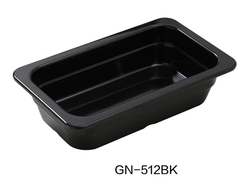 Yanco GN-512BK PAN 7" X 2.5" PAN, 2 Liter, Black, Melamine | Nishi Enterprise