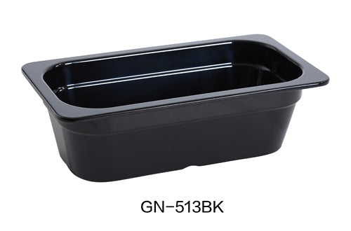 Yanco GN-513BK GN PAN 12.75" X 7" X 4" PAN, 2.3 Black, Melamine | Nishi Inc