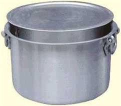 2 Pcs Large Aluminum Cooking Stock Pot Patila w/ Lid for Catering 22 & 26