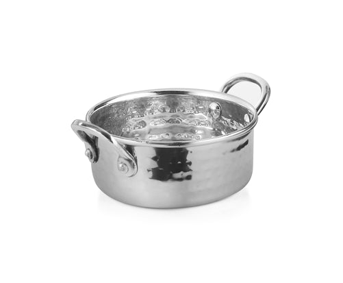 Stainless Steel Round Sauce Pot or Patila # 35, 2 Solid Handles, 74 Qu —  Nishi Enterprise Inc