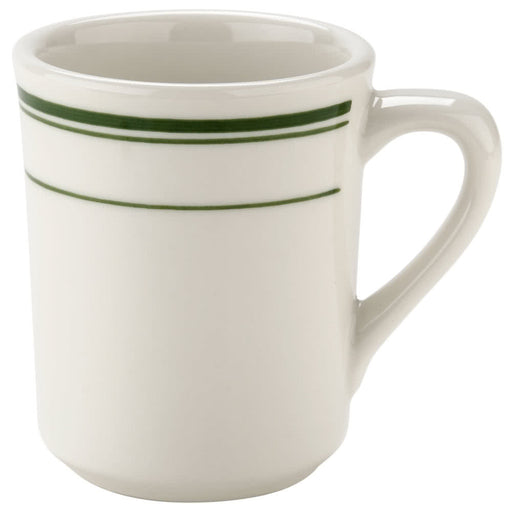 Yanco GB-35 Green Band Espresso Cup, 3.5 oz Capacity, 2.5 Diameter, 2 Height, China, American White Color, Pack of 36