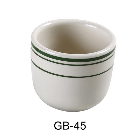 Yanco GB-35 Green Band Espresso Cup, 3.5 oz Capacity, 2.5 Diameter, 2 Height, China, American White Color, Pack of 36