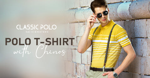 polo t-shirt with chinos