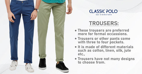 key features of trousers