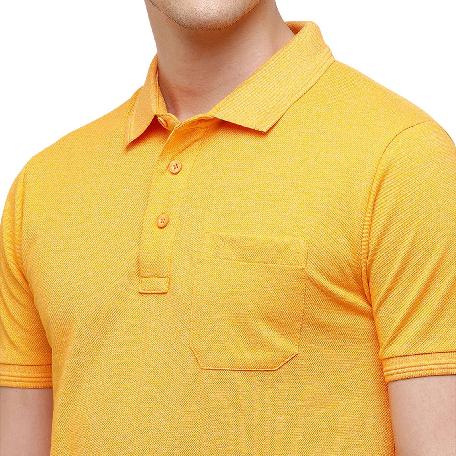 Classic polo Men's Mustard Trendy Grindle Polo Half Sleeve Slim Fit T-Shirt - Proten Mustard T-shirt Classic Polo 