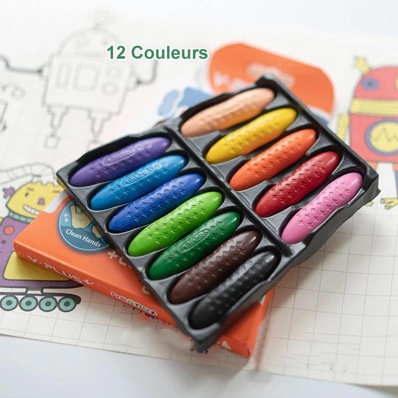 Crayon De Cire Lavable Pour Enfants 12 24 36 Couleurs Joytempsfr
