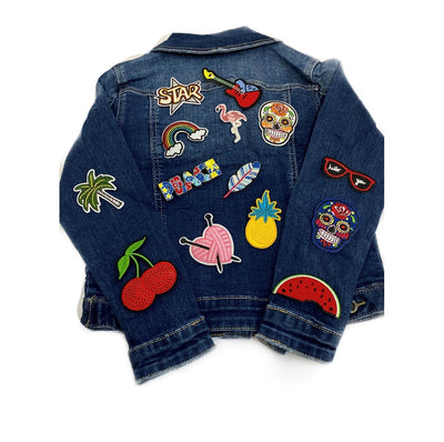 Chaqueta vaquera personalizada para niños con parches / chaqueta de jean  con nombre / chaqueta de jean personalizada