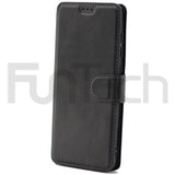 Samsung A40 Leather Wallet Case Color Black