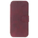 Samsung S22 Pro, S22 Plus, Leather Wallet Case, Color Red.
