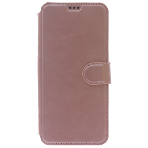 Samsung A03S, Leather Wallet Case, Color Rose Gold