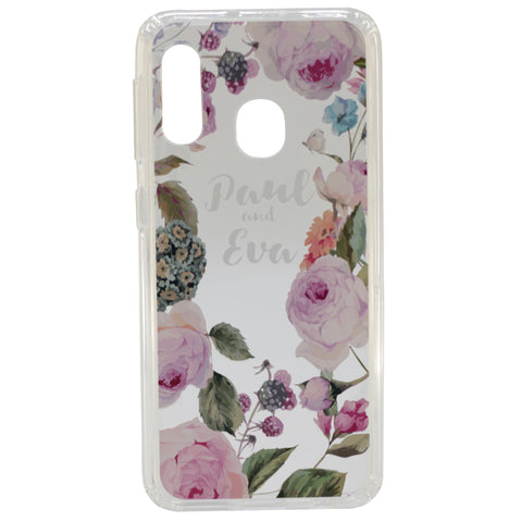 Samsung A20, Designer transparent phone case, Paul & Eva