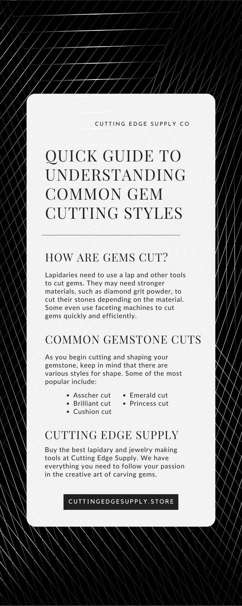 Quick Guide To Understanding Common Gem Cutting Styles