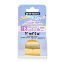 ColourCraft Wire, 20 Gauge (0.032 in, 0.81 mm), Brown, 7.3 m (8 yd) Coil