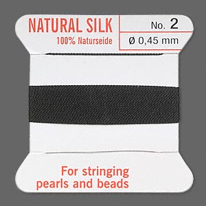 Thread, silk, black, size #2