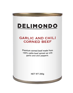 Delimondo Garlic and Chili Corned Beef 260g