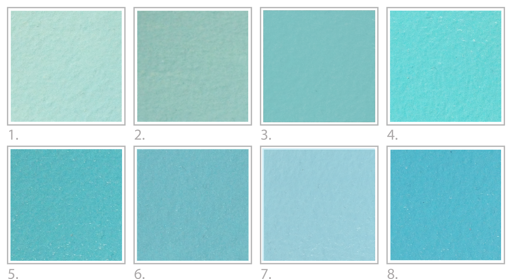 turquoise color chart