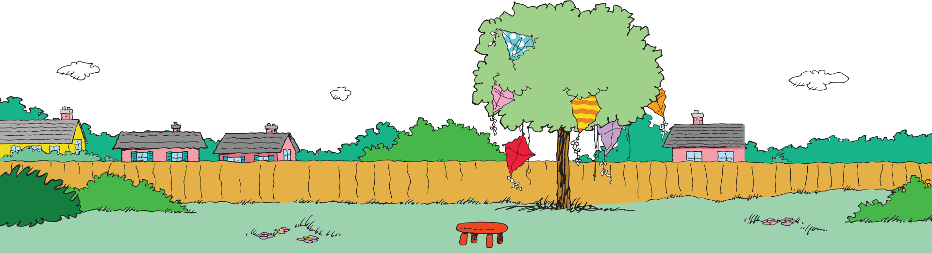 Peanuts landscape background transparent