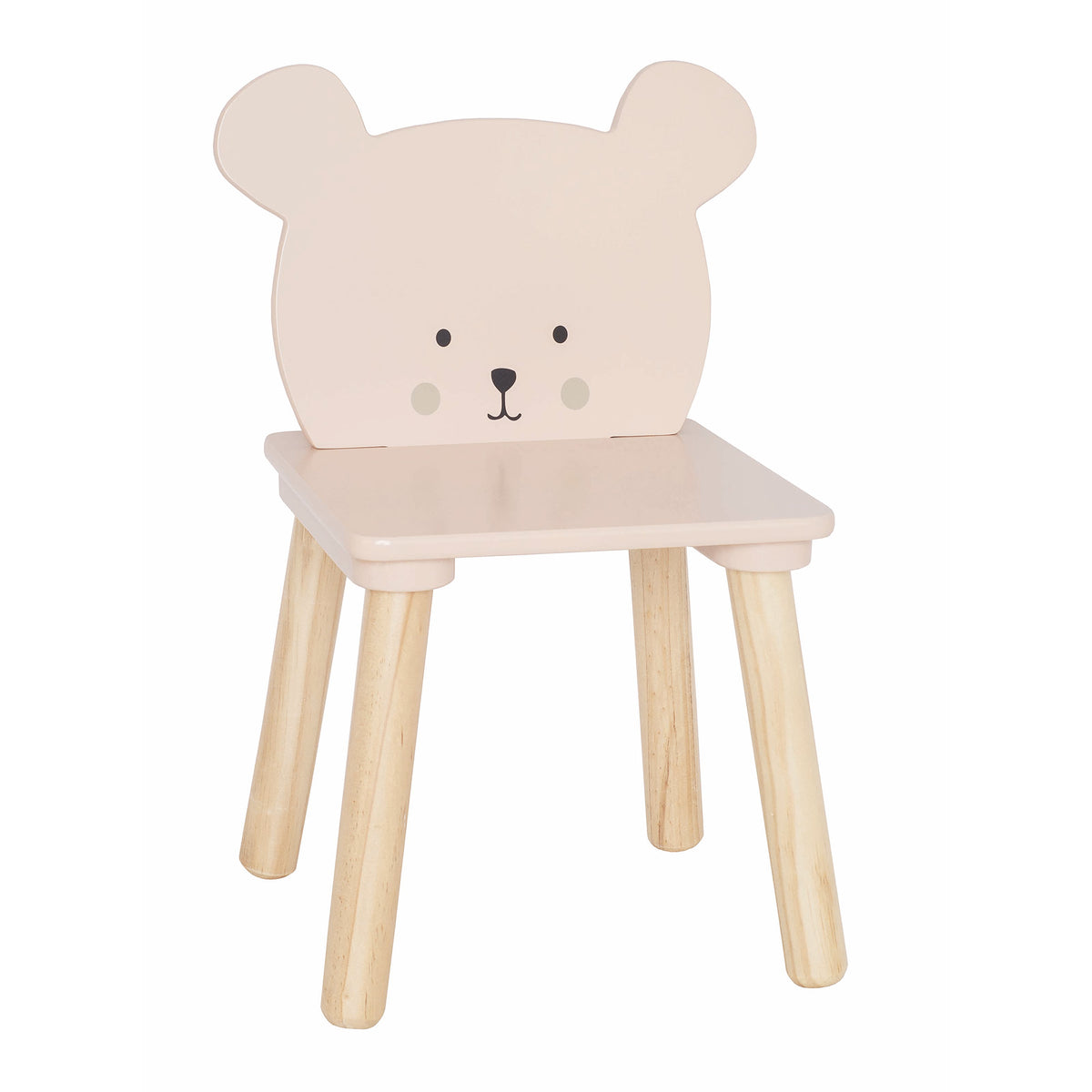 a teddy bear on the chair