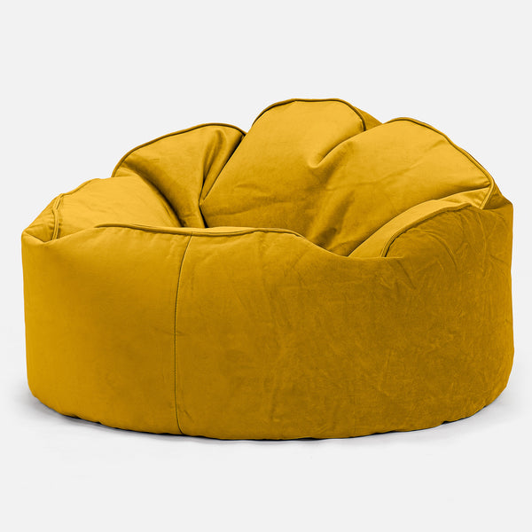 orange velvet bean bag