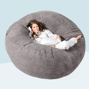 large white bean bag chair