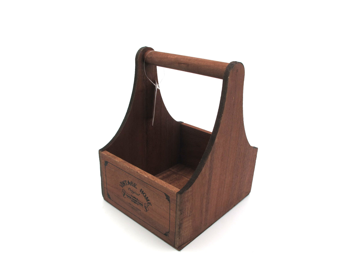 wooden basket with handle