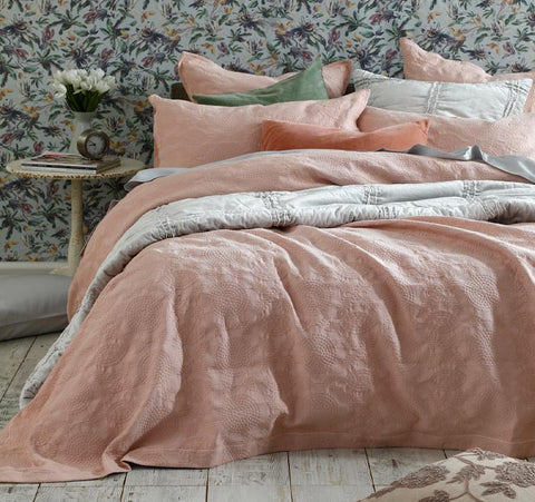 MM Linen Aviana Quilt Cover Set Rose