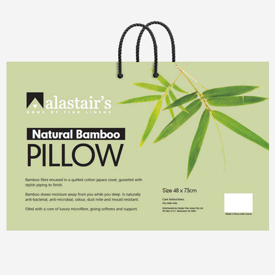 Alastairs - Natural Bamboo Standard Gusset Pillow Firm Feel and High Loft