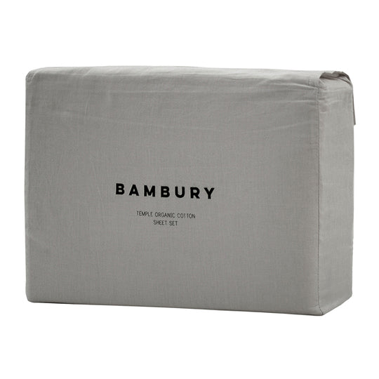 Bambury - Temple Organic Cotton Sheet Set Range Grey