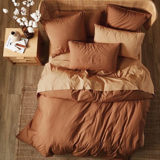 Linen House Lifestyle - Terra Quilt Cover Set Range Pecan