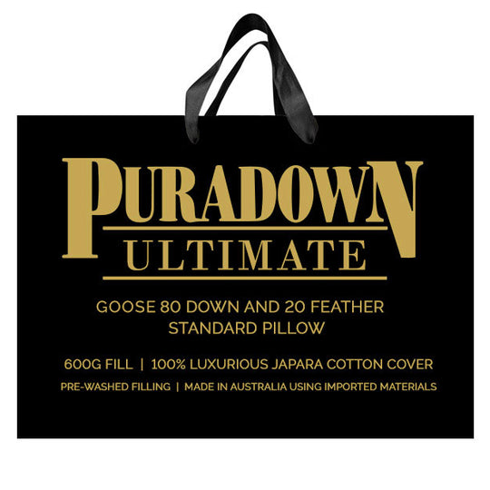 Puradown Ultimate Goose 80 Down and 20 Feather Superfill Standard Pillow