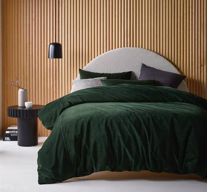 forest green doona cover