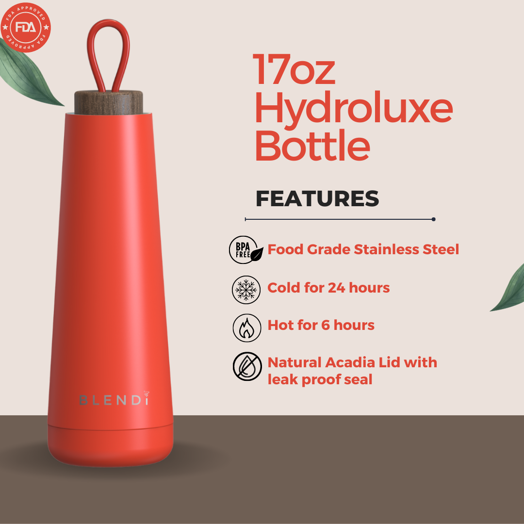 Blendi Pro+ Portable Cordless & Powerful Travel Blender – Red – 17oz
