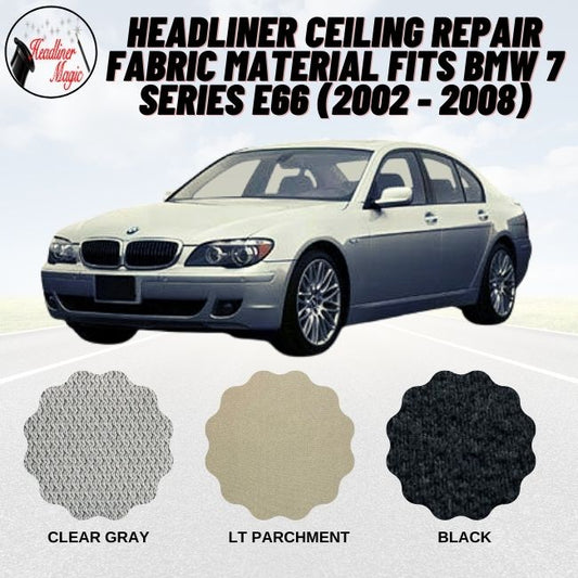 Black Velvet Headliner Fabric For BMW 3 5 series Foam Backed Replace  Material