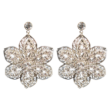 One-Of-A-Kind Crystal Museo Flora Filigree Earrings – Margaret Rowe Couture