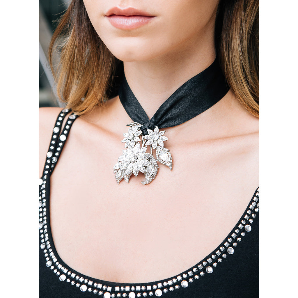 One-Of-A-Kind Floral Fantasy Heirloom Choker Necklace