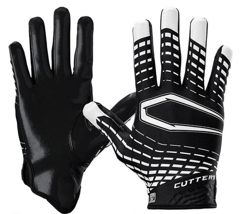 Gamer 5.0 Padded Black Receiver Football Gloves