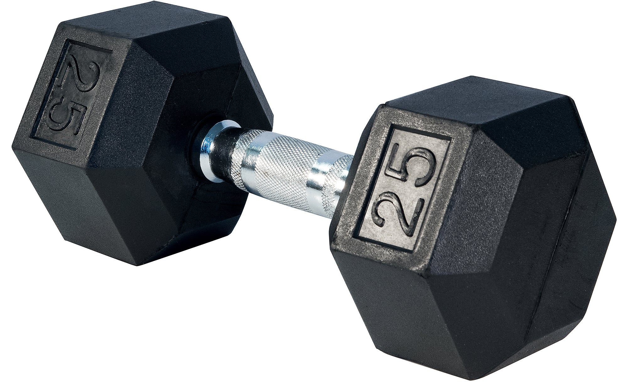 York 25 lb Rubber Hex Dumbells