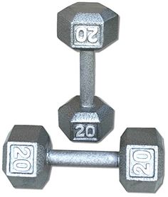 York 20 lb Hex Dumbells