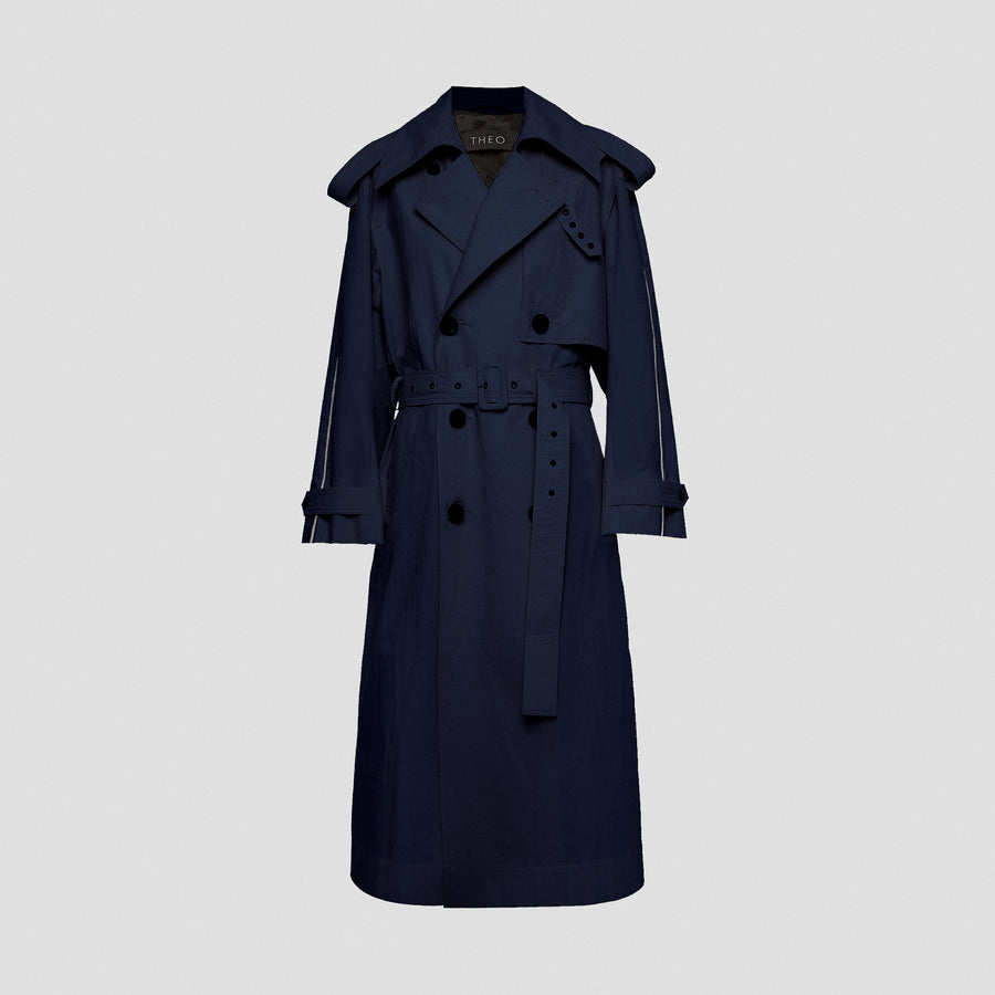 こころ様専用 Flare Flap Trench Coat-