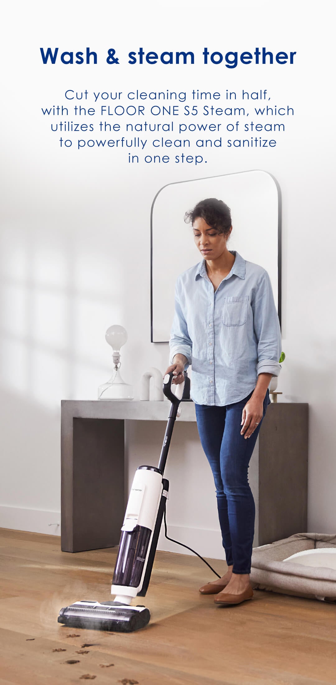 Tineco Floor One S5 Steam Smart Wet Dry Vacuum with Steam Mop
