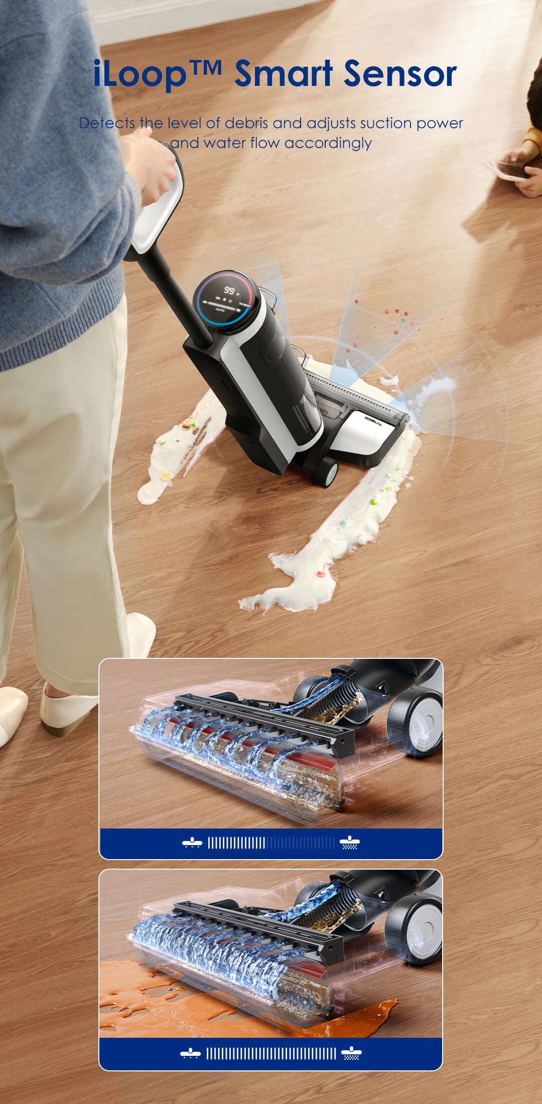 Tineco Floor One S3 Extreme Broom Vacuum Cleaner Silver